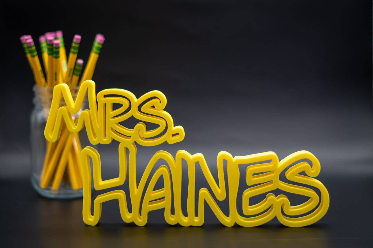 Bright Yellow Original Name Plate