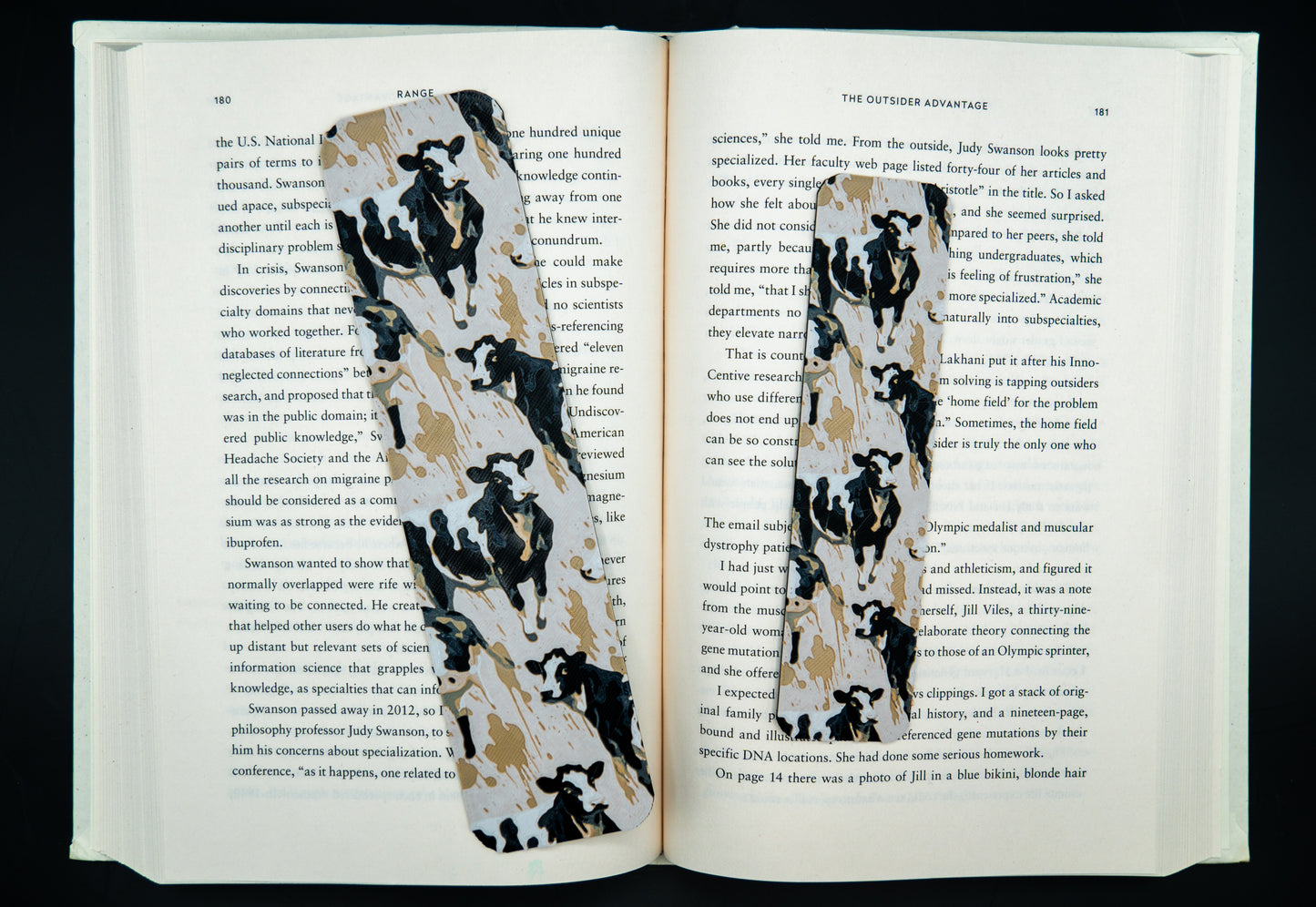 Cow Print Bookmark