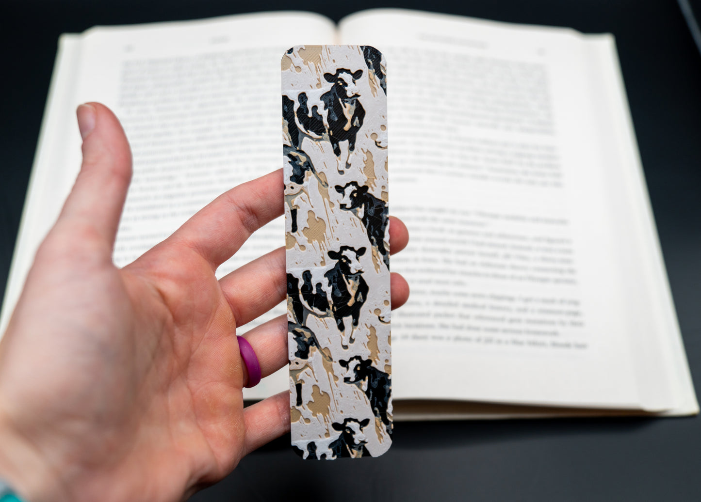 Cow Print Bookmark