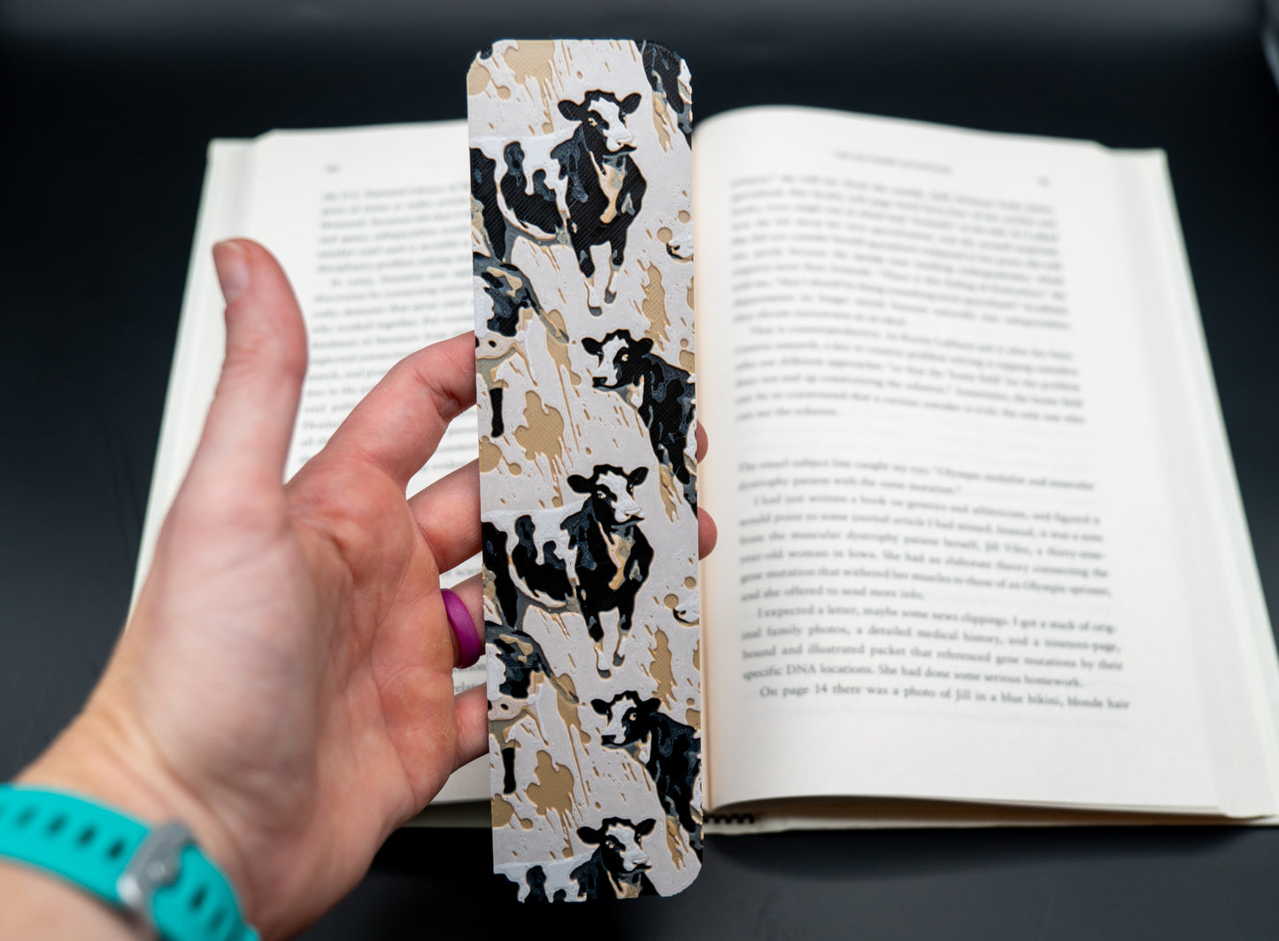 Cow Print Bookmark