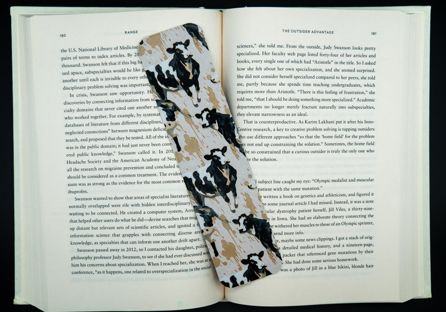 Cow Print Bookmark