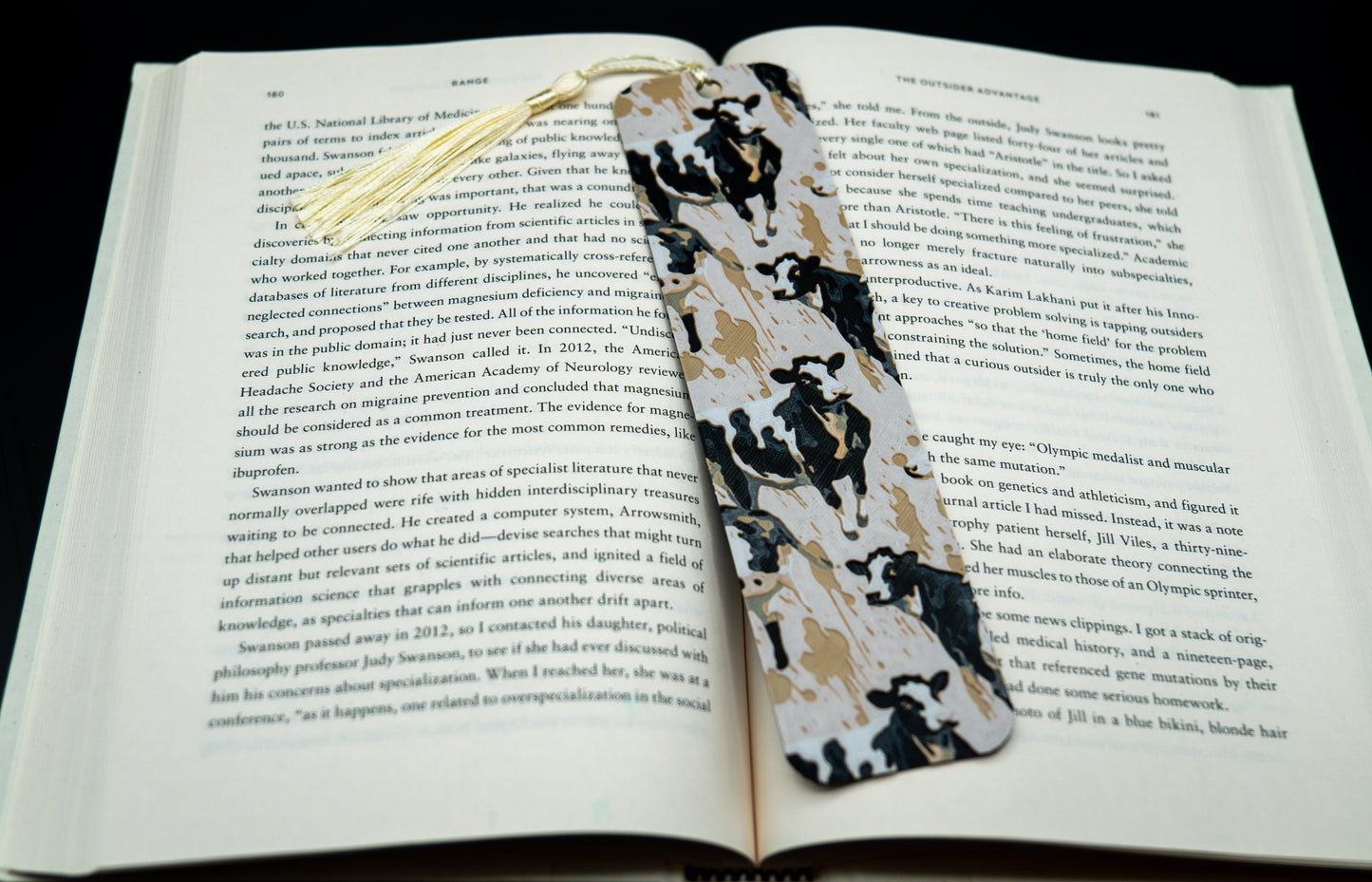 Cow Print Bookmark