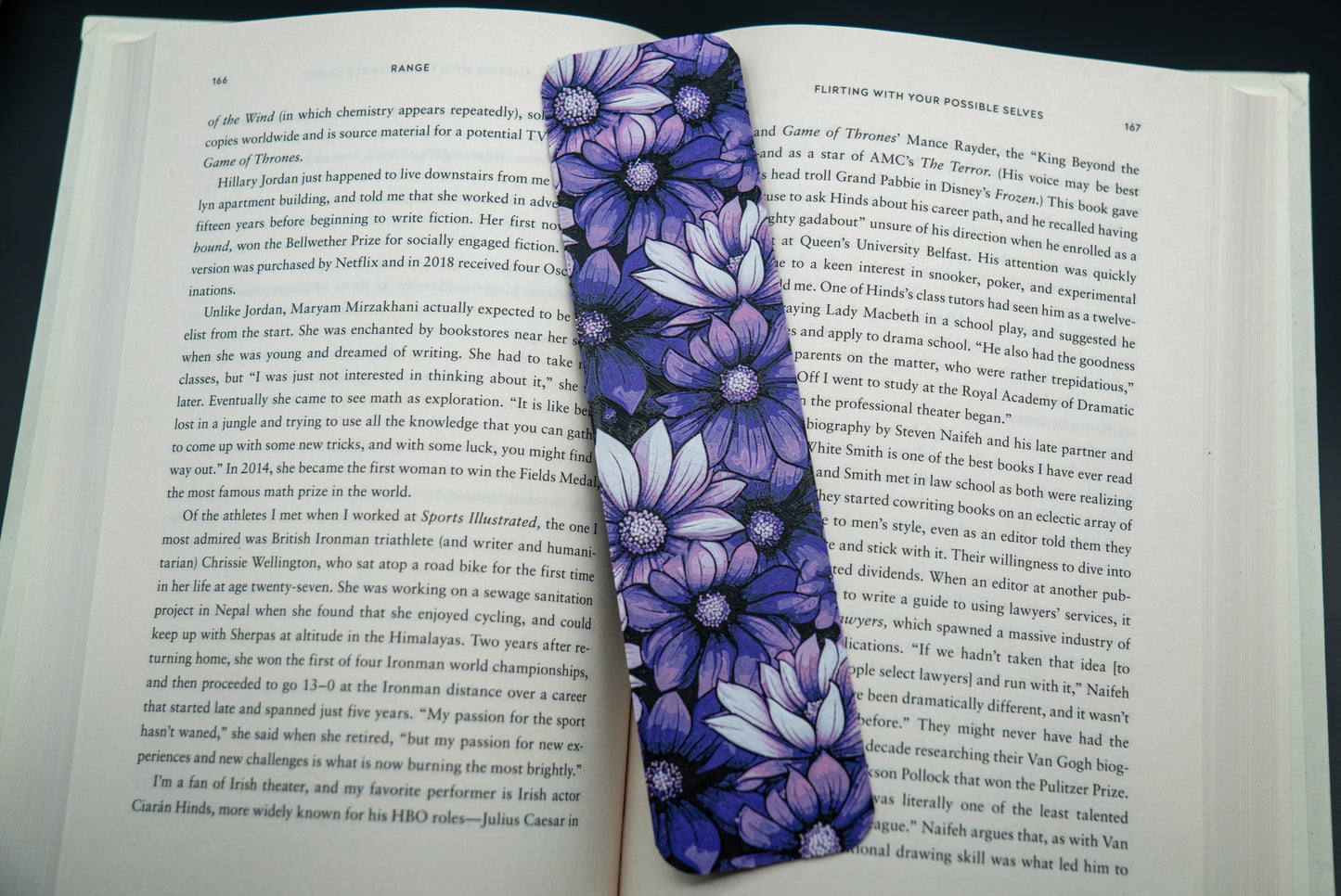 Purple Flowers Bookmark