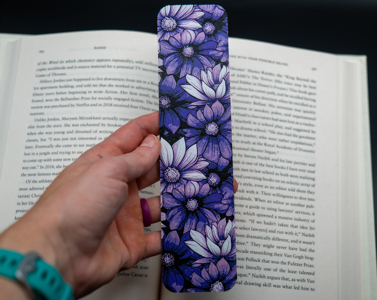 Purple Flowers Bookmark