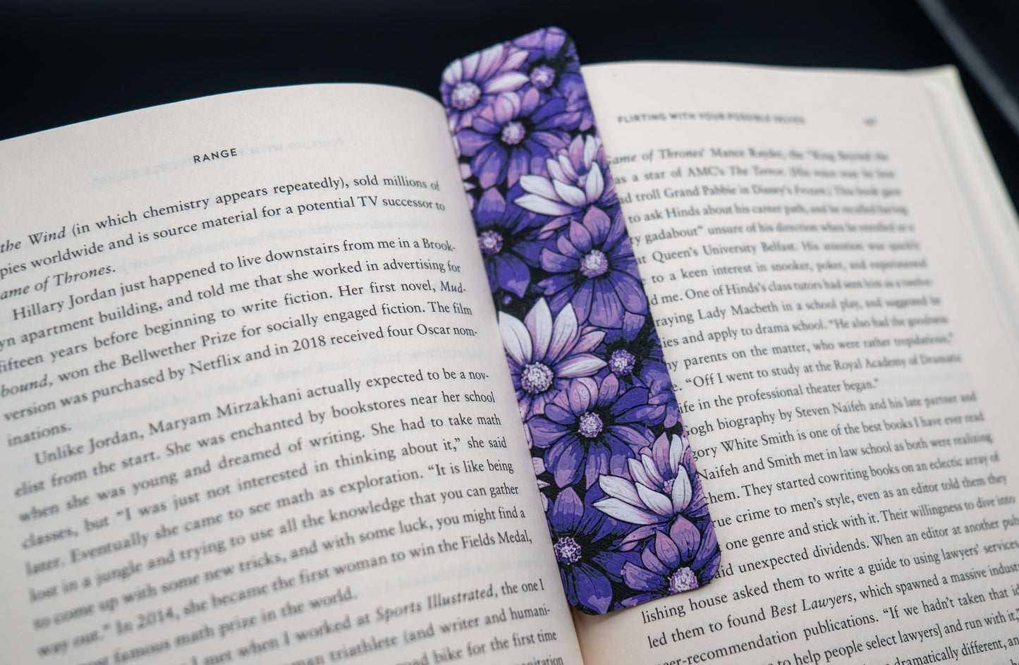 Purple Flowers Bookmark