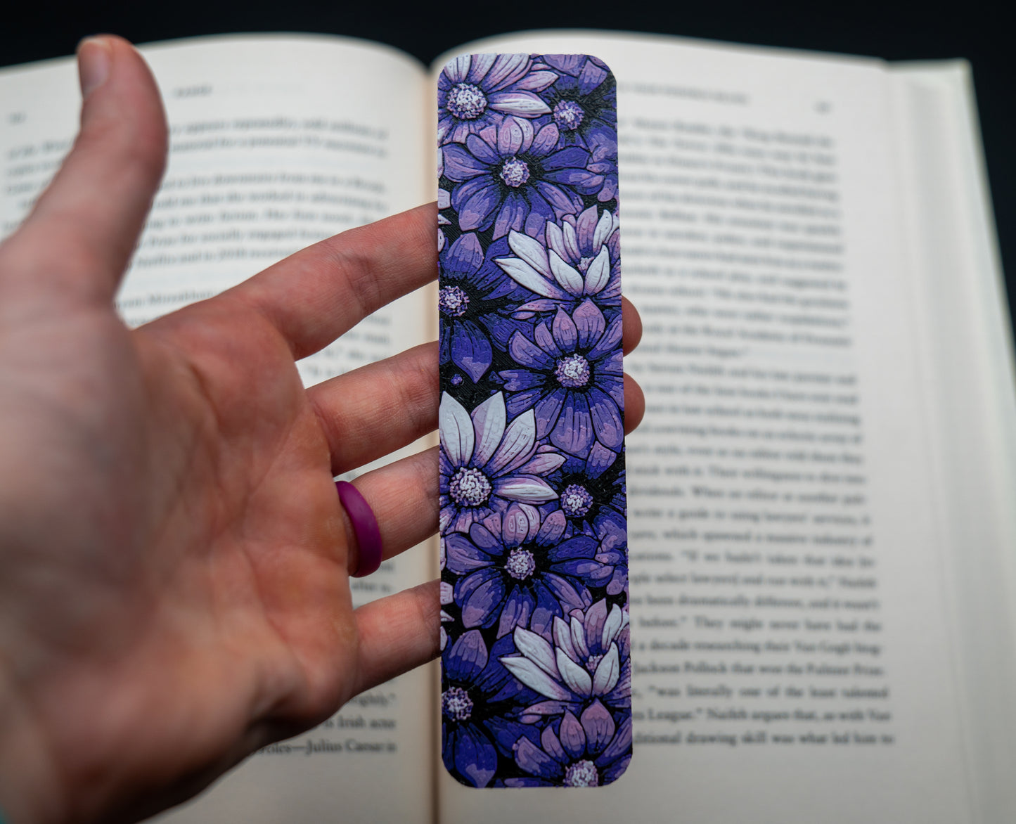 Purple Flowers Bookmark