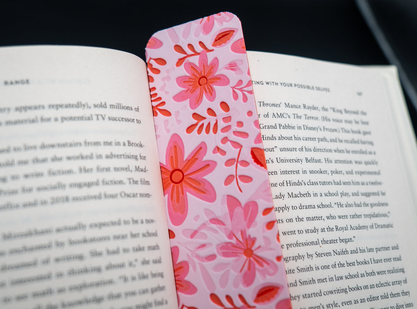 Pink Flowers Bookmark