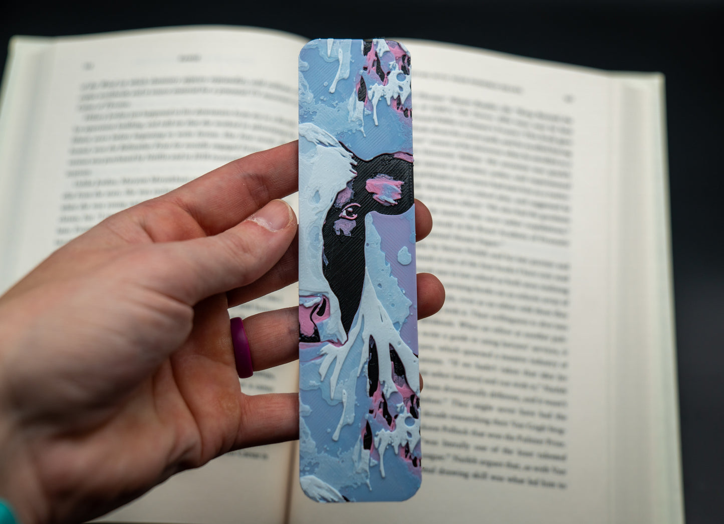 Cotton Candy Cow Bookmark