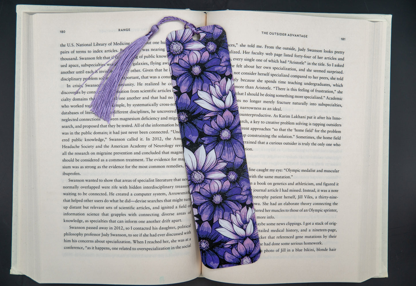 Purple Flowers Bookmark