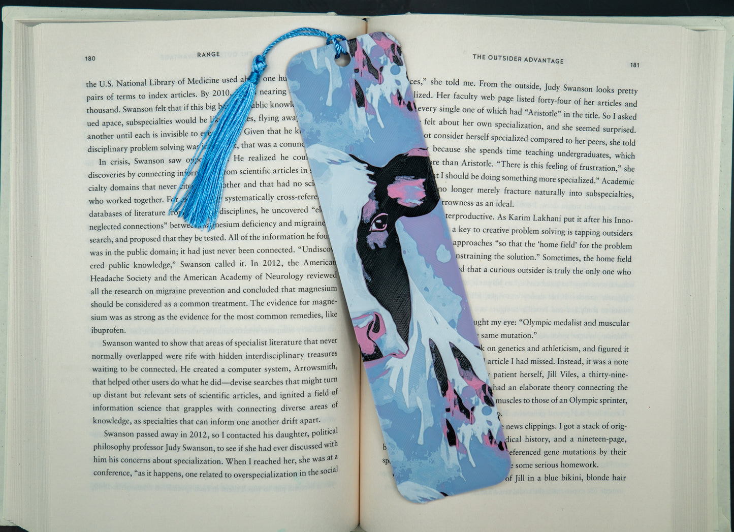 Cotton Candy Cow Bookmark