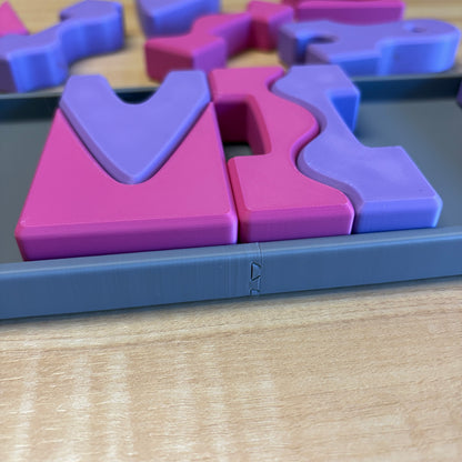 Personalized Name Puzzle 3MF Files | A–Z Alphabet + Commercial License
