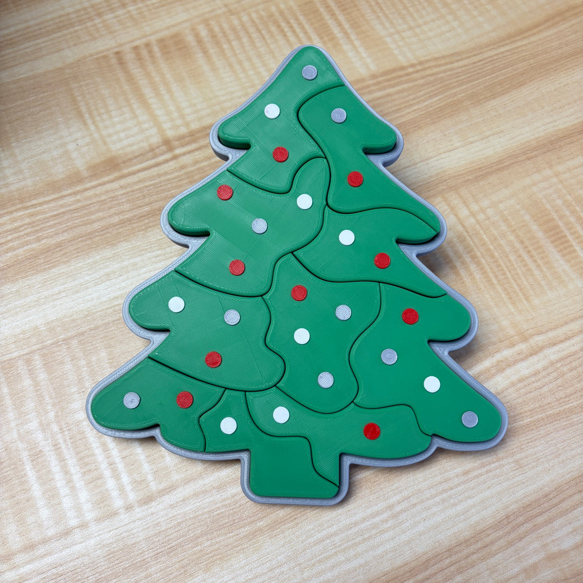Christmas Tree Puzzle STL Files | 3D Printed Holiday Puzzle + Commercial License