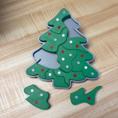 Christmas Tree Puzzle STL Files | 3D Printed Holiday Puzzle + Commercial License