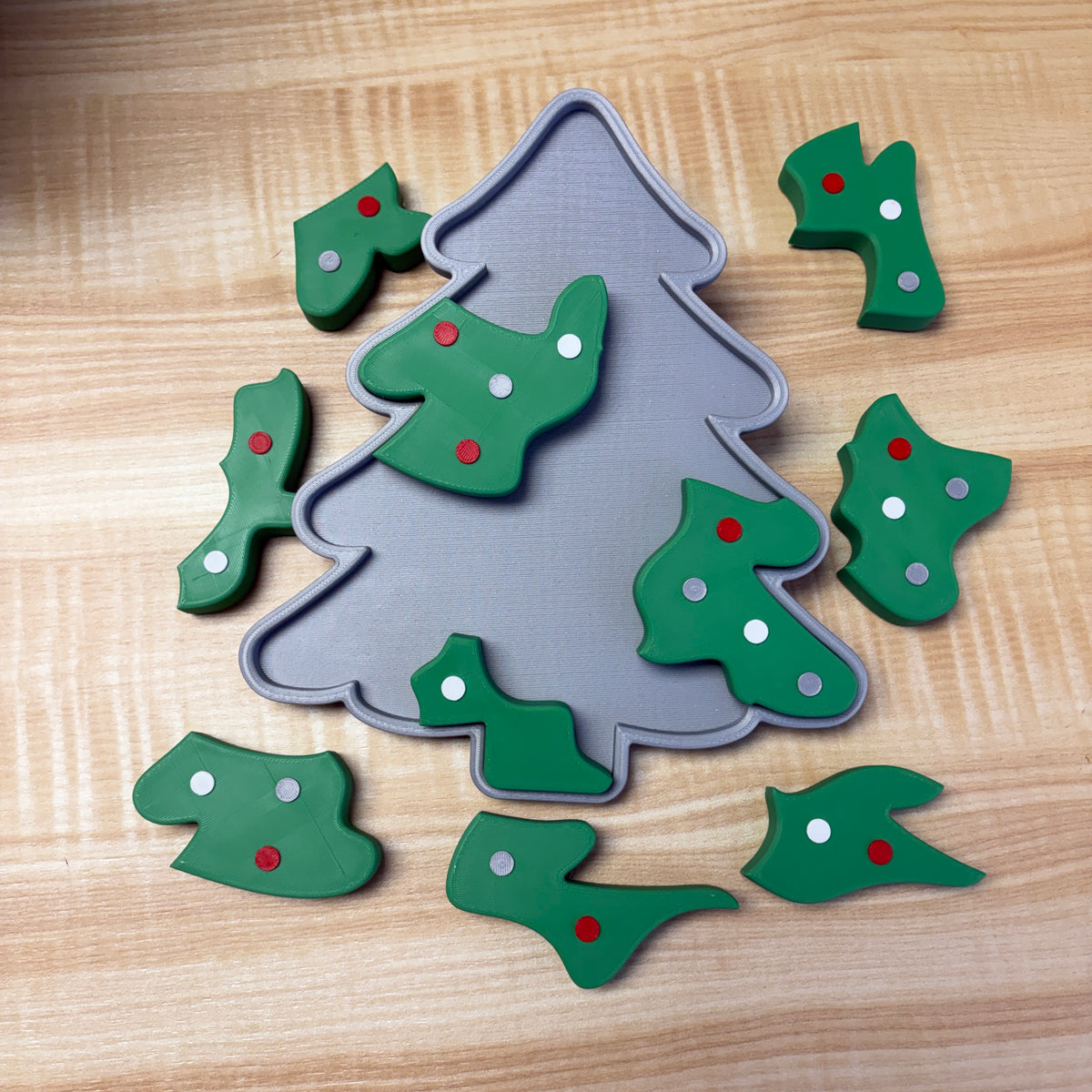Christmas Tree Puzzle STL Files | 3D Printed Holiday Puzzle + Commerci ...
