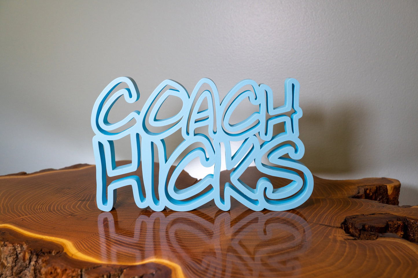 Coach Name Plate - Coach Name Sign - Soccer Coach Gift - Pink Coach Gift - Teacher Desk Name Plate - Softball Coach Gift - Female Coach Gift